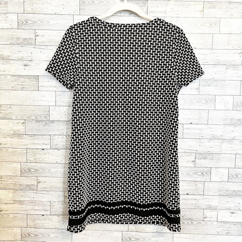 Anthropologie Postmark Basketweave Tunic Top Black White Size Small - Picture 7 of 9